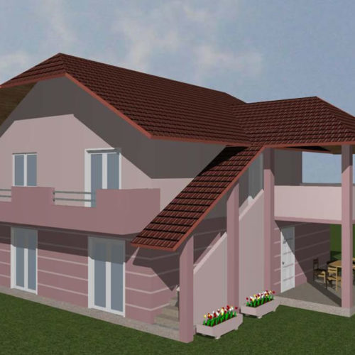 Postavljanje stiropora i fasade na stambenom objektu u Gračanici, prema idejnom rješenju