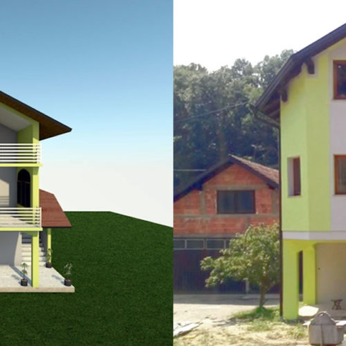 Postavljanje stirpora i fasade na stambenom objektu u Stanić Rijeci prema idejnom rješenju